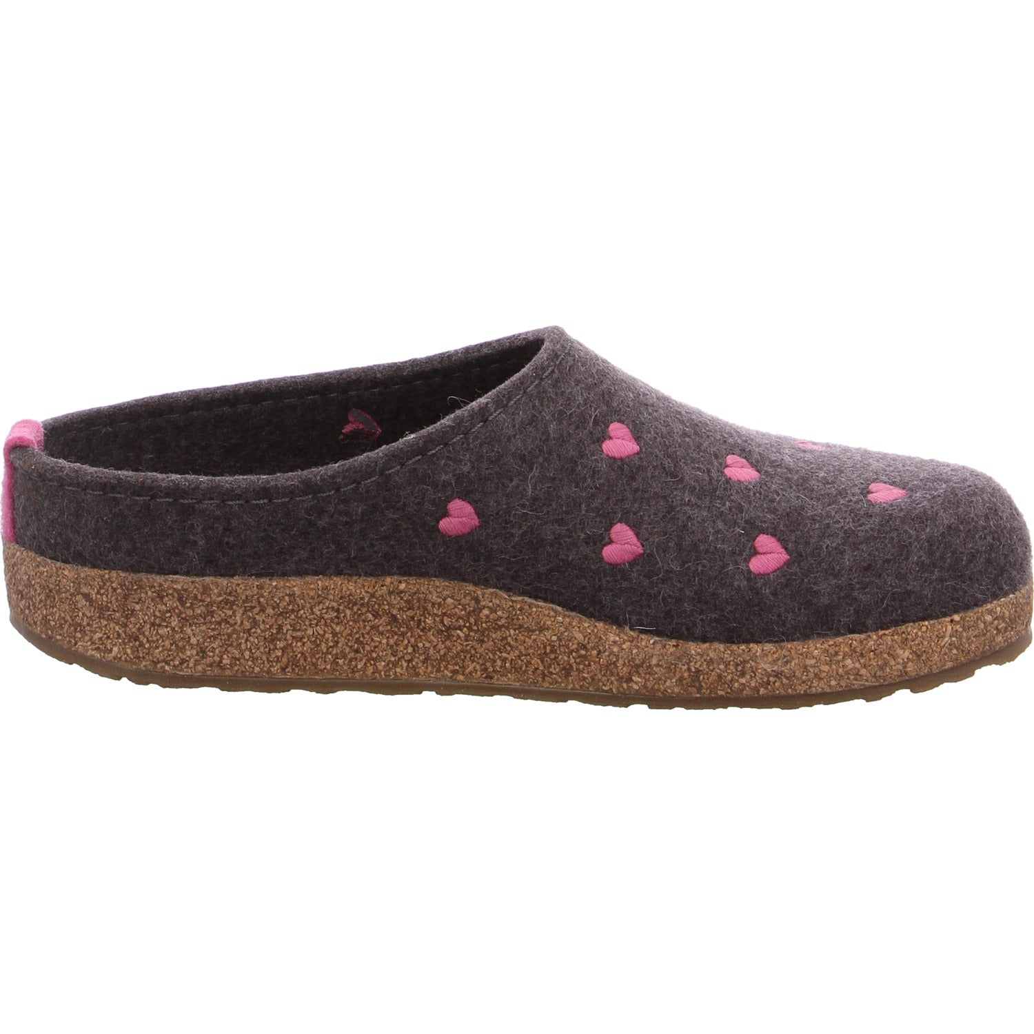 Haflinger Grizzly Cuoricini Hausschuh Grau