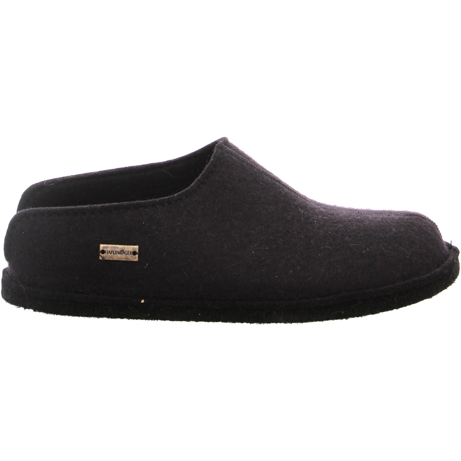 Haflinger Flair Smiley Hausschuh Schwarz