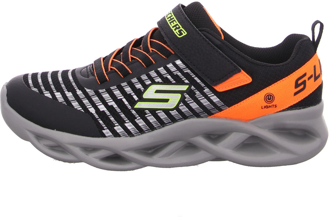 Skechers Twisty Brights Klettschuh Schwarz