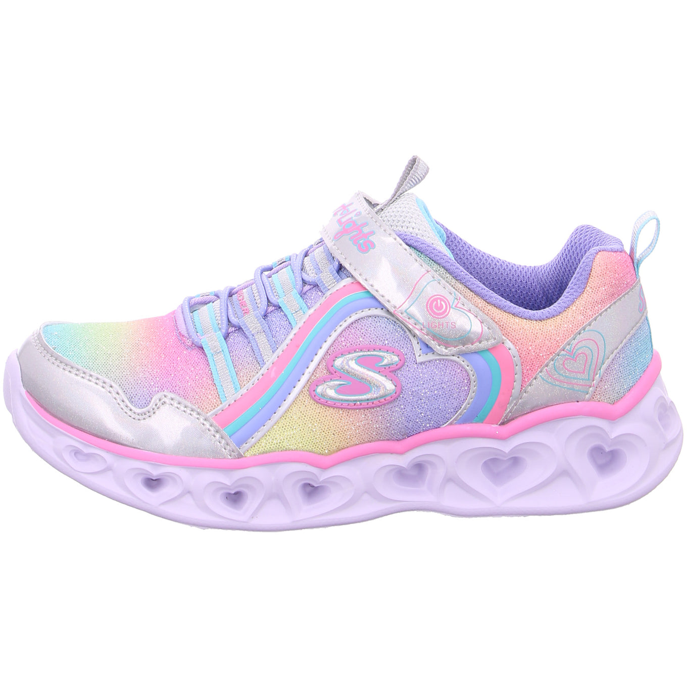 Skechers Heart Lights Sneaker Silber