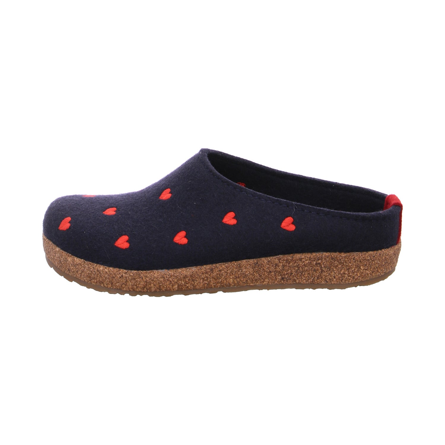 Haflinger Grizzly Cuoricini Hausschuh Blau
