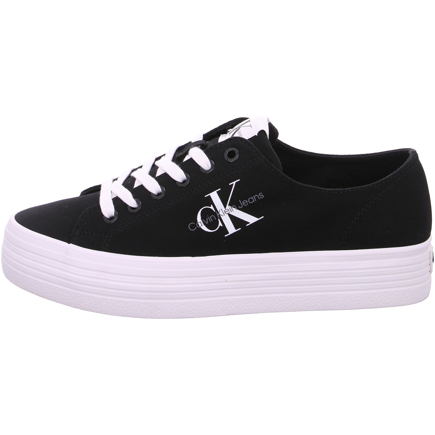 Calvin Klein Vulc Flatform Essential Leinenschuh Schwarz