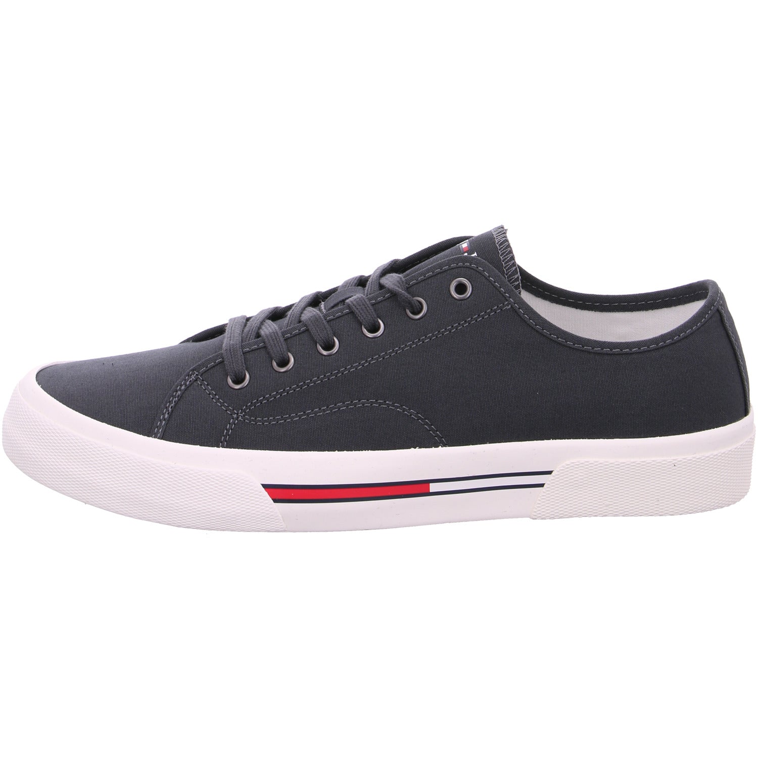 Tommy Hilfiger Lace Up Canvas Leinenschuh Grau