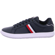Tommy Hilfiger Leather Cup Stripes Sneaker Blau